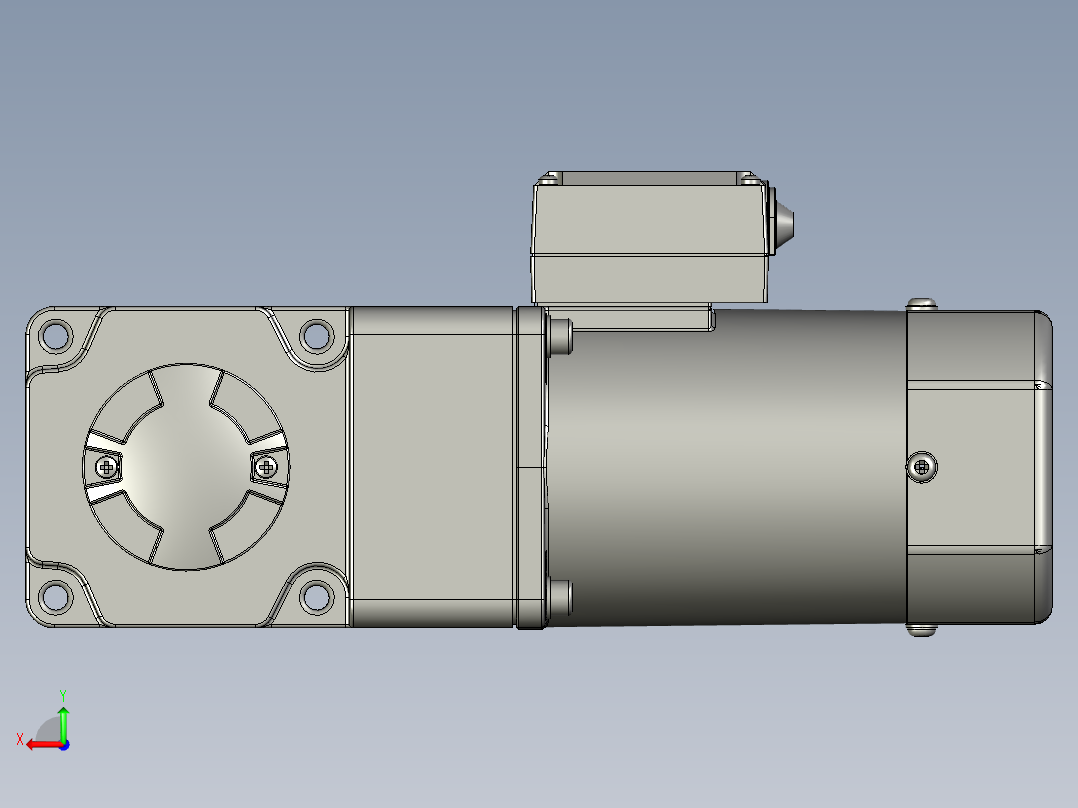 90YT60GV22-90GK25RC-精研电机-变频调速后视图