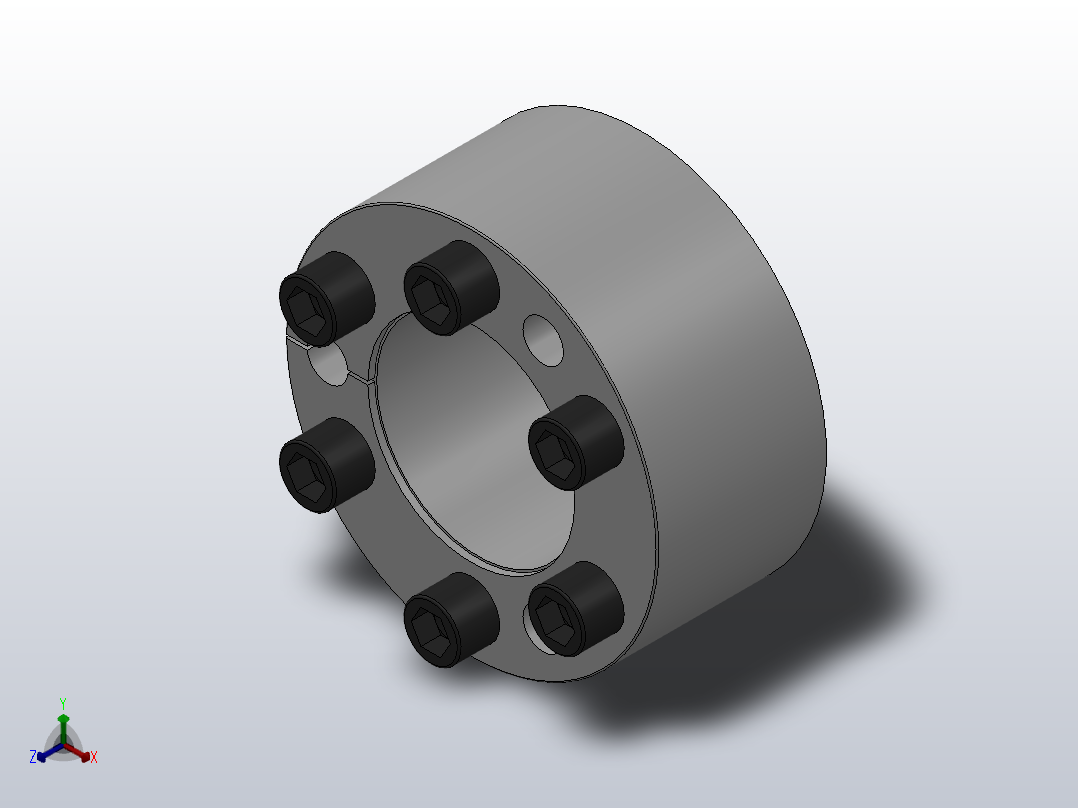 R18型胀紧联接套_R18-30-55正等轴测图