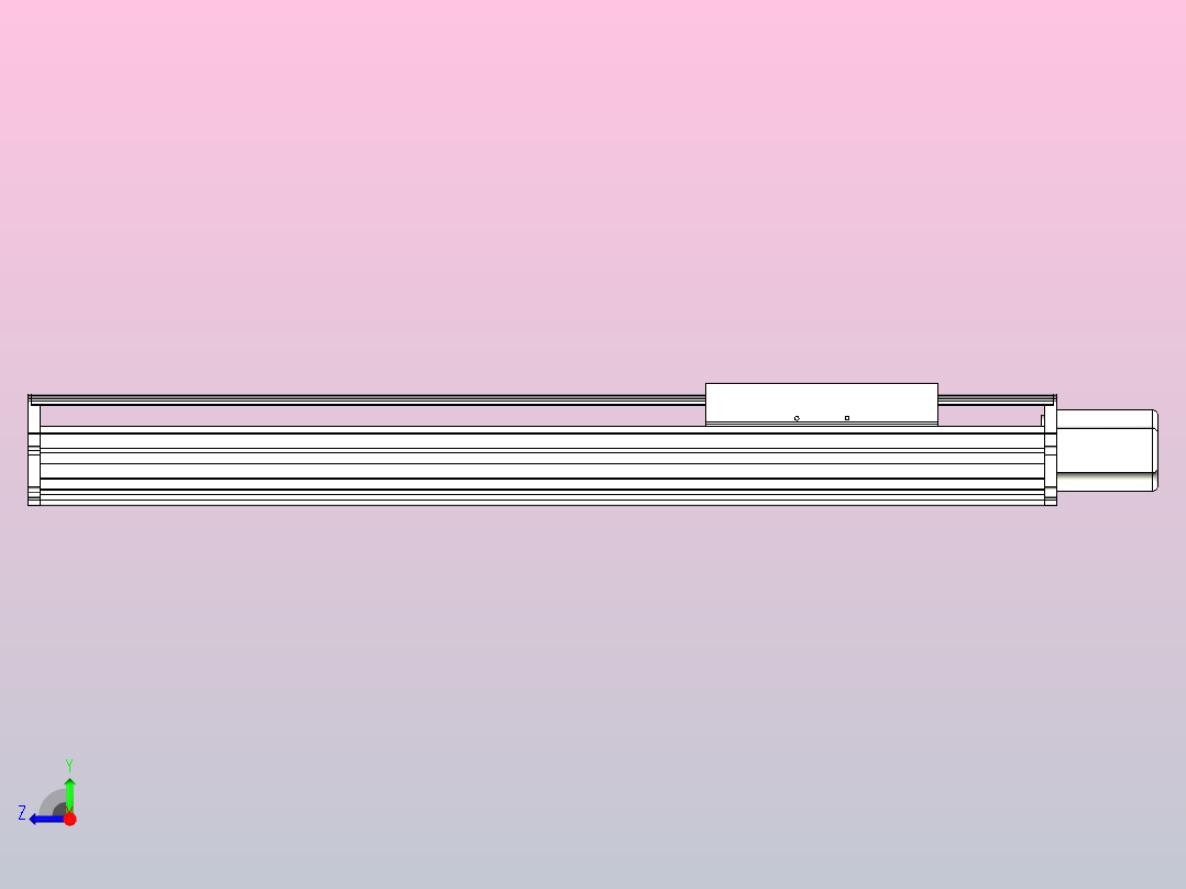 MTH22标准螺杆滑台[MTH22-L#-600-BC-P75-C3]右视图