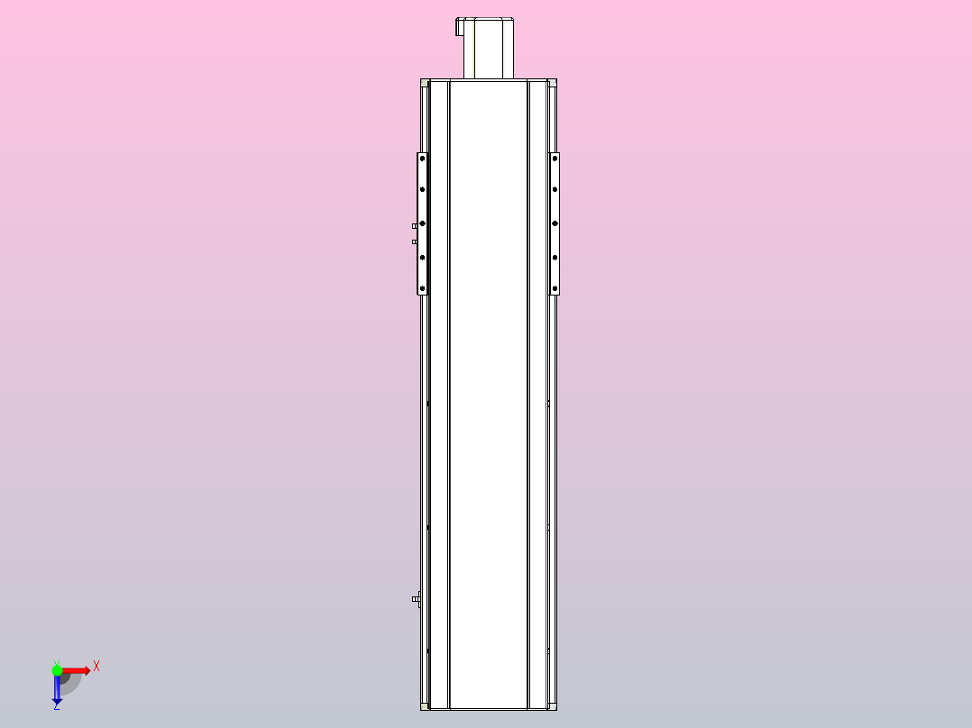 MTH22标准螺杆滑台[MTH22-L#-600-BC-P75-C3]俯视图