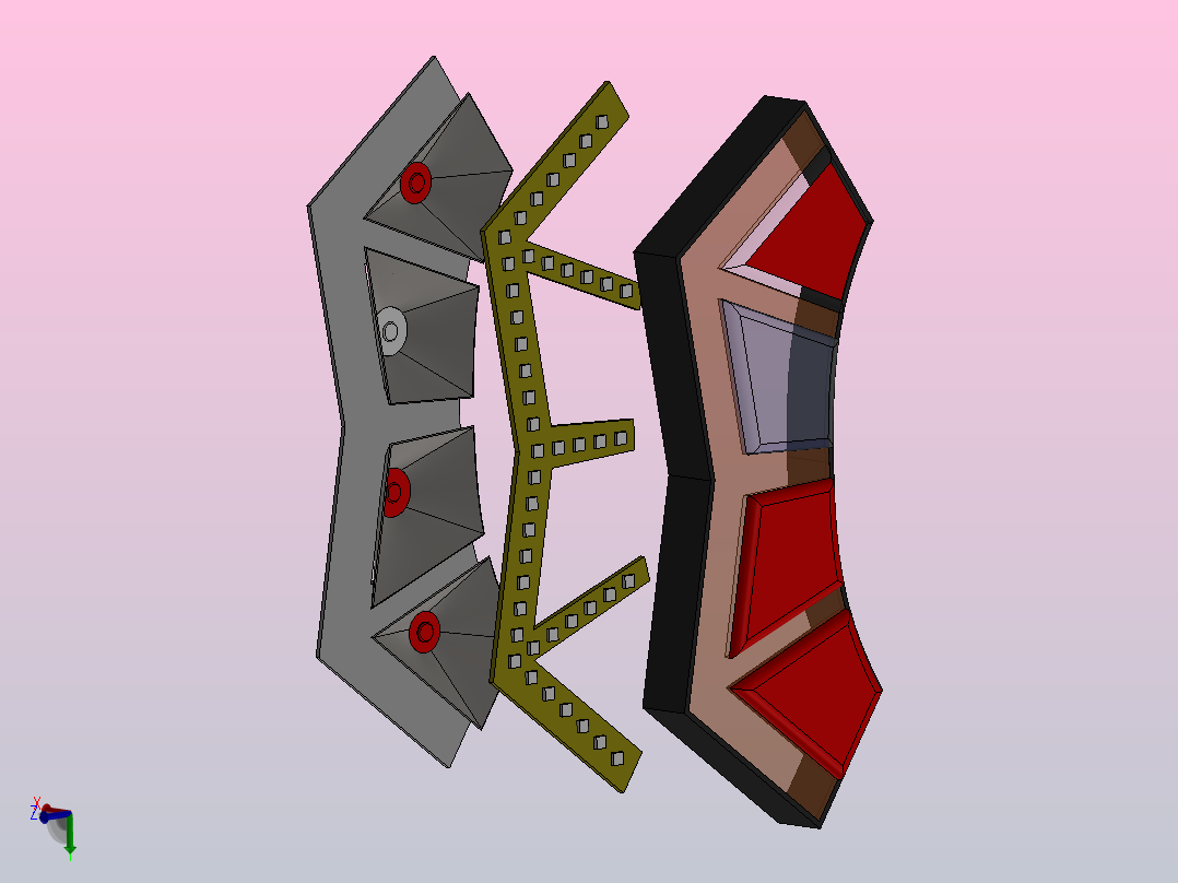 汽车大灯主视图
