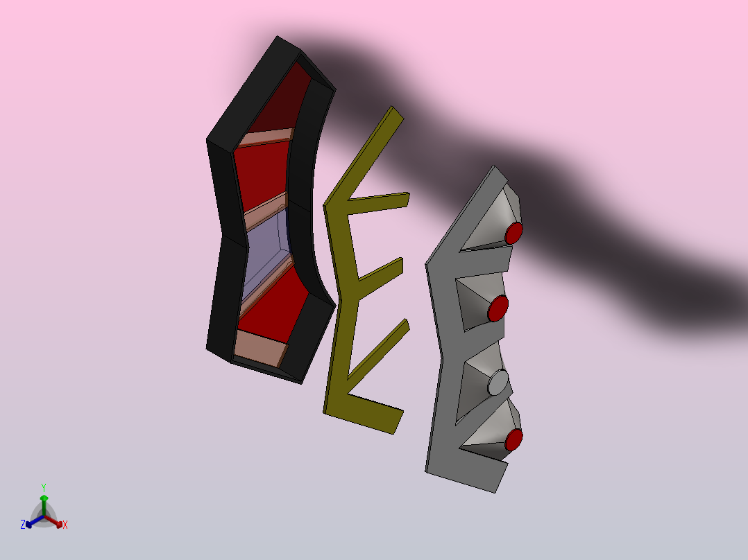 汽车大灯正等轴测图