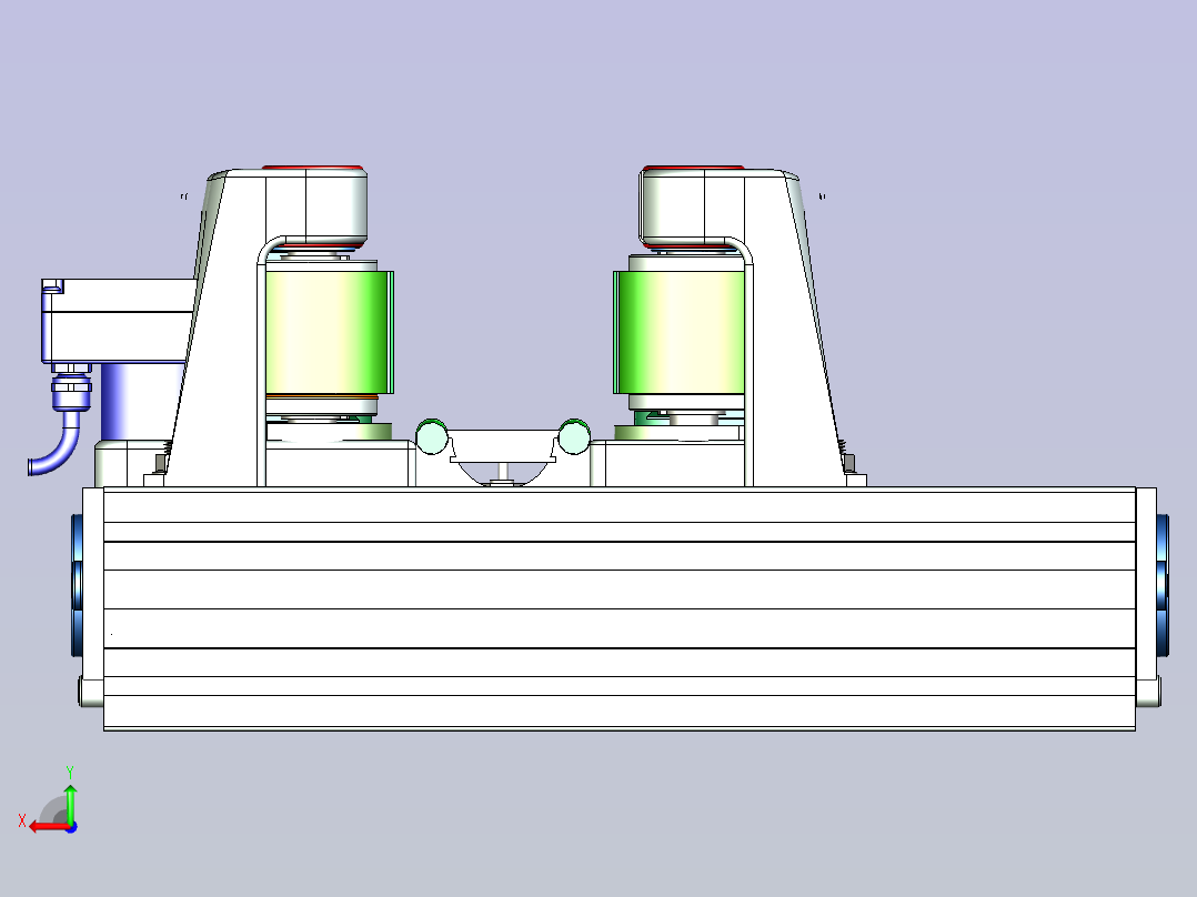 一款垂直输送机3D模型后视图