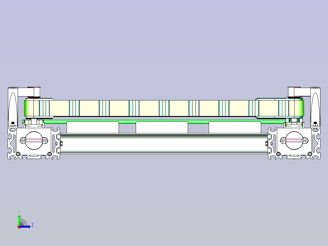一款垂直输送机3D模型左视图
