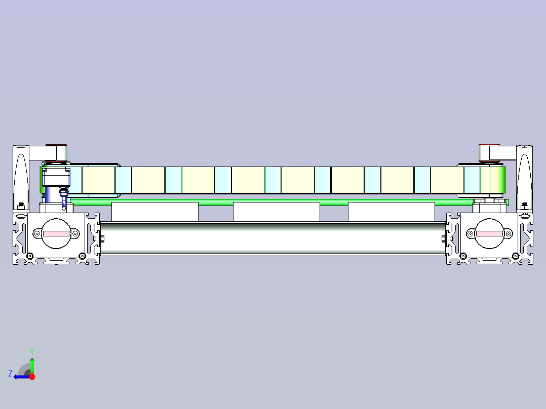 一款垂直输送机3D模型右视图