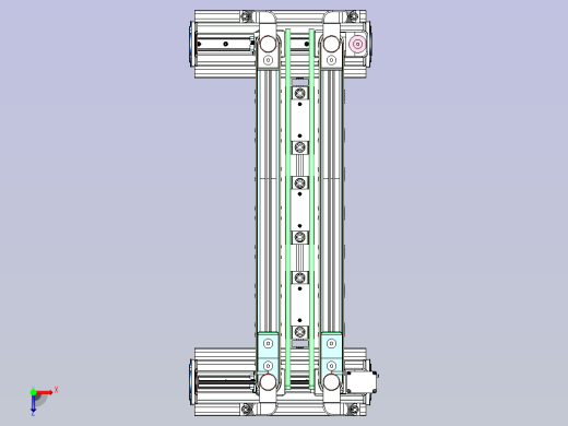 一款垂直输送机3D模型俯视缩略图