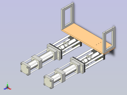 增压缸压轴承和齿轮机构3D图纸三维模型