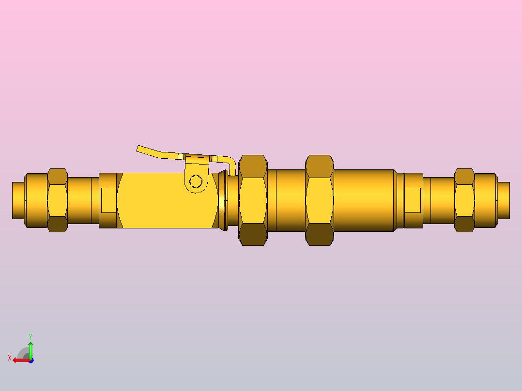 双端关闭舱壁快速连接器394PD 4 4后视图