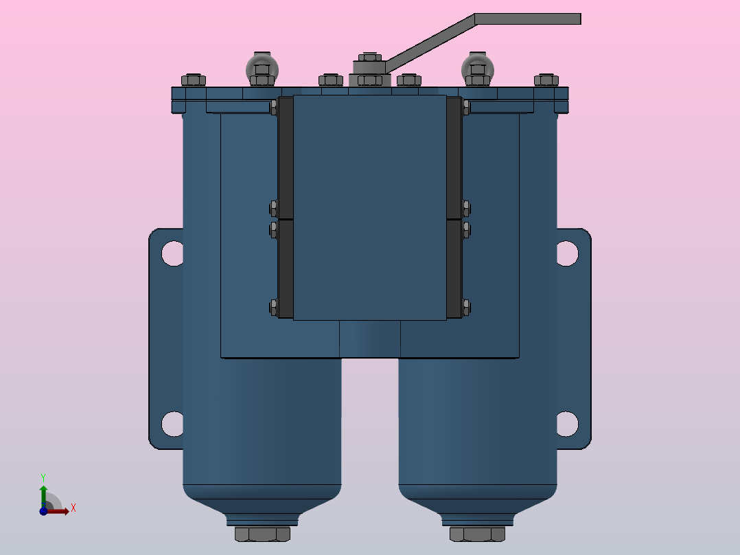 SPL系列双通网片式油滤器(SPL15-40)_SPL20前视图