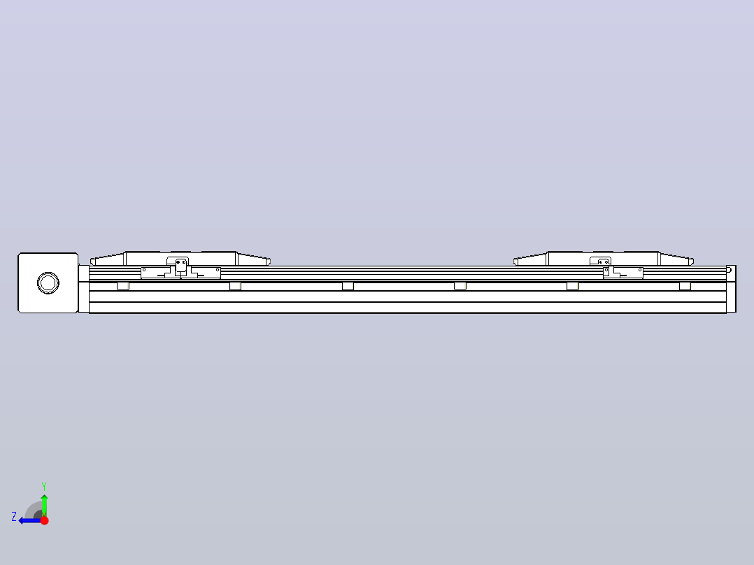 皮带直线轴双滑块型TPA-GCBS-150-P80-L150-DR-M75-N3右视图