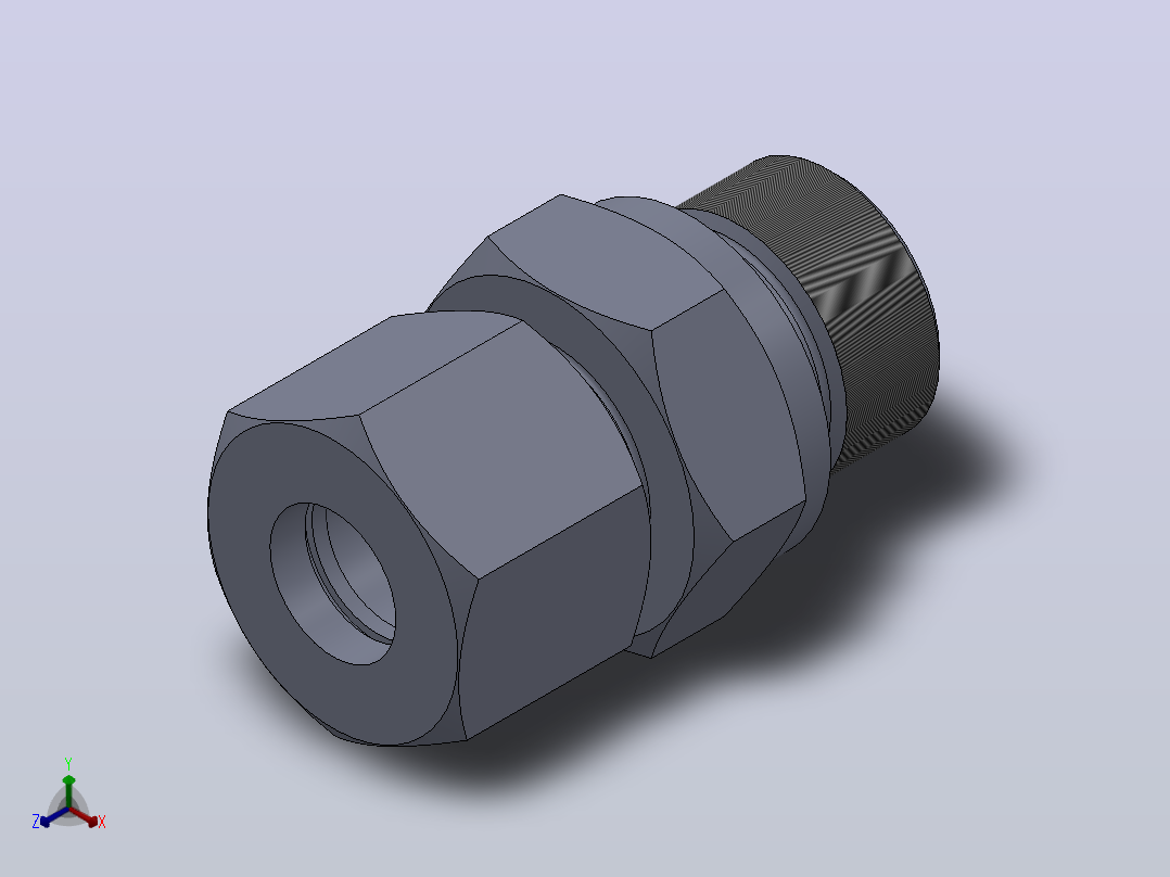 1CB-WD 1DB-WD 英管螺纹胶垫密封柱端[1DB-20-08WD-RN]主视图