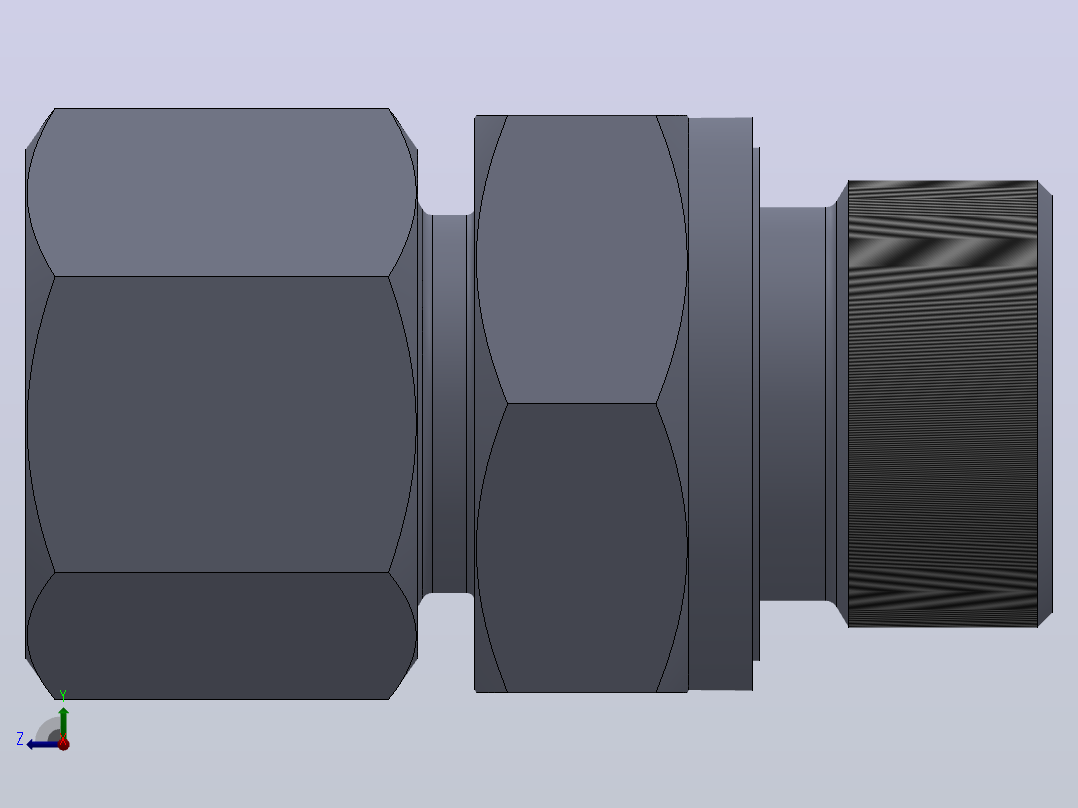 1CB-WD 1DB-WD 英管螺纹胶垫密封柱端[1DB-20-08WD-RN]右视图