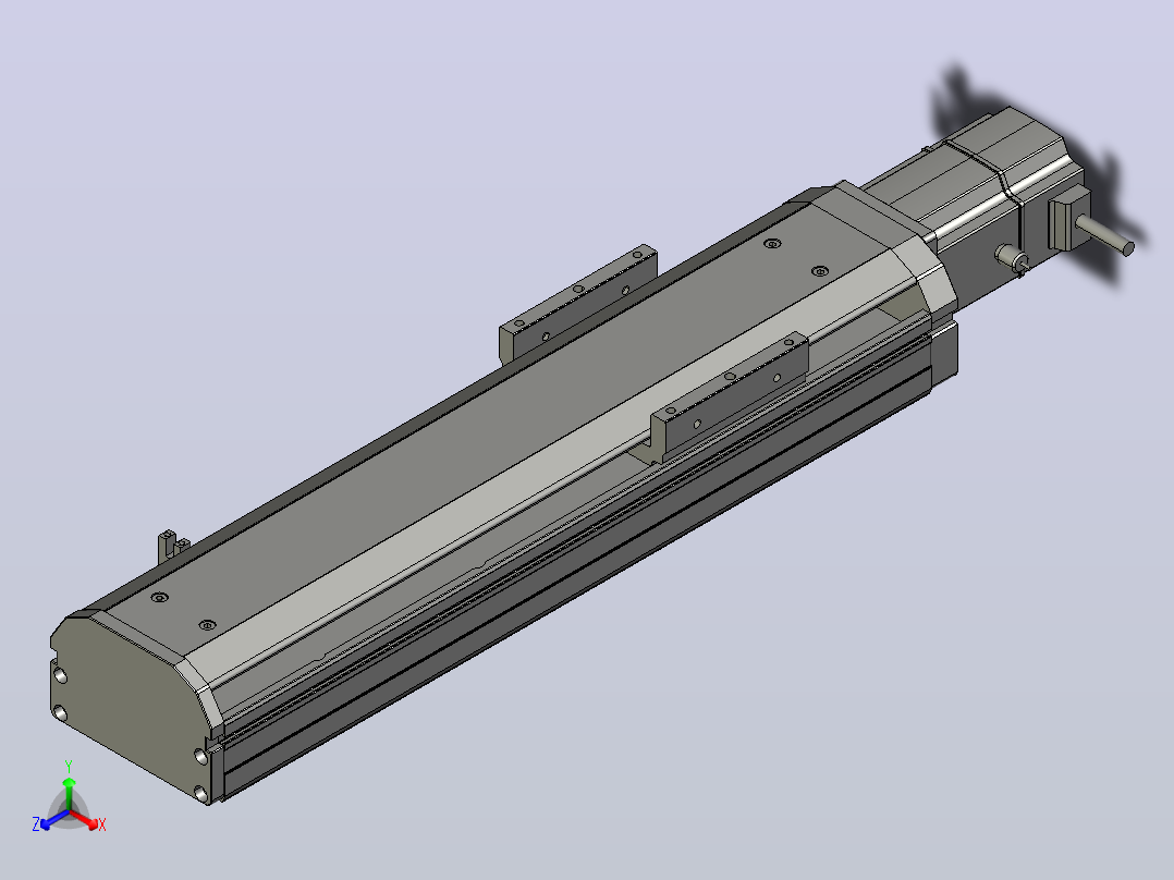 SYS12-BC-200-200W滚珠花健、支撑座、滚珠丝杠、交叉导轨、直线模组.STEP正等轴测图