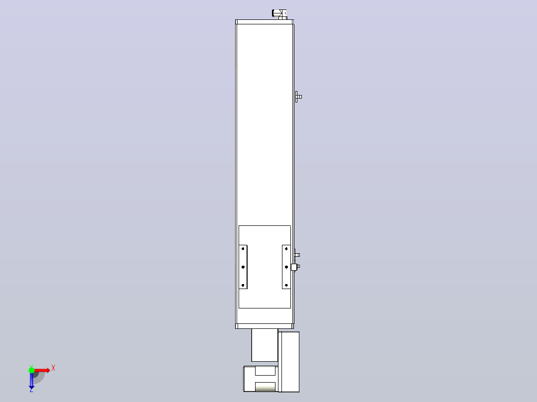 MCB14无尘皮带滑台[MCB14-L40-400-R-P20-C3]俯视图