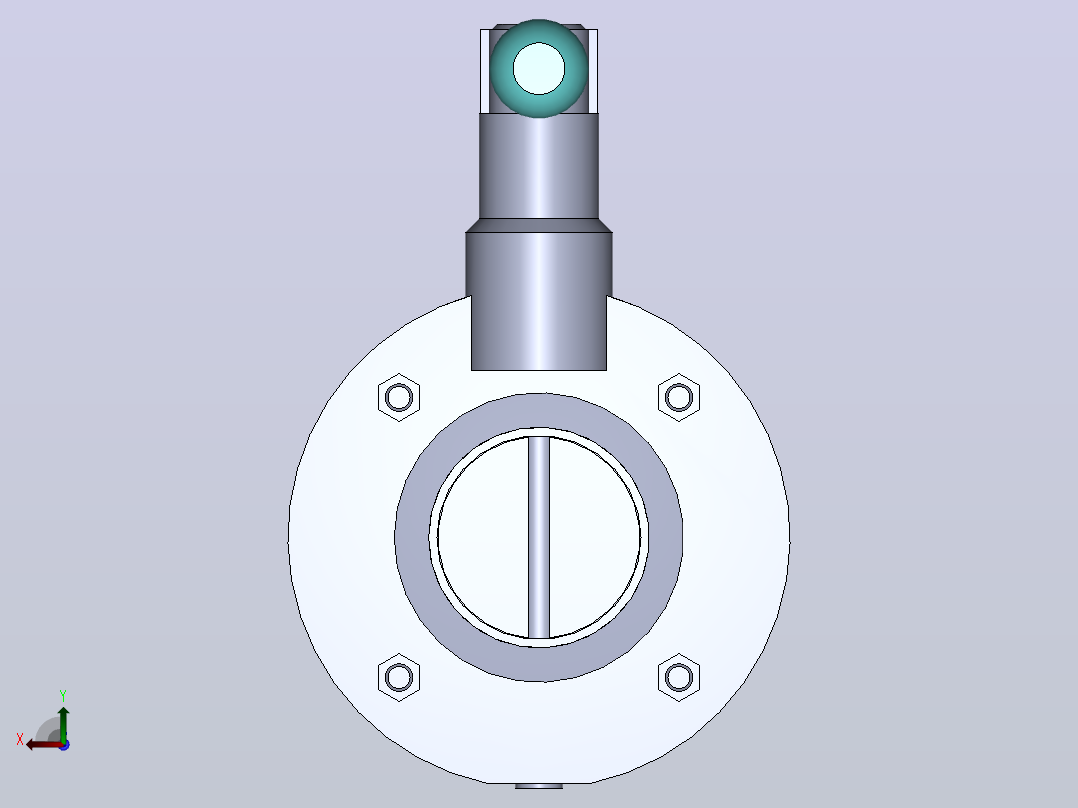 DDSX-01焊接式手动蝶阀[DDSX-01-DN40]后视图