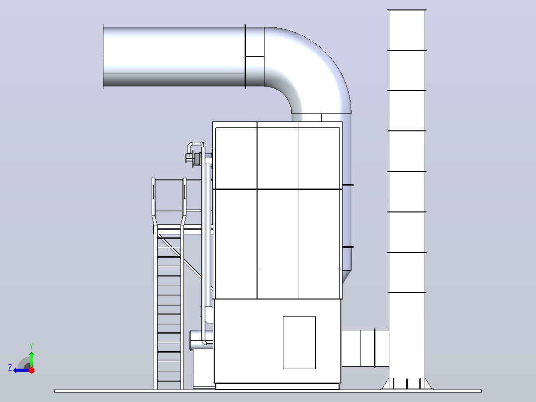 蓄热式热氧化（RTO）系统的概念建模 - 3右视图