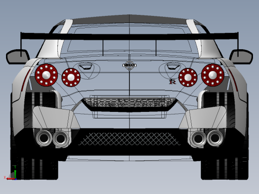 43-尼桑 GTR SolidWorks stp后视缩略图