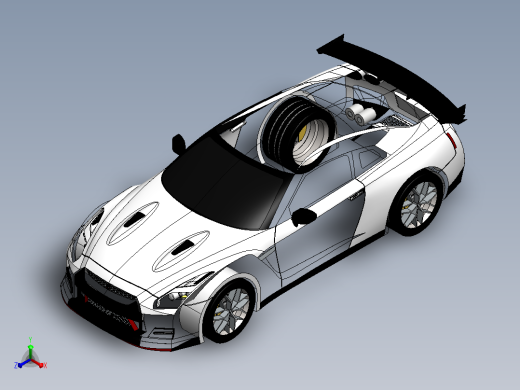 43-尼桑 GTR SolidWorks stp正等轴测缩略图