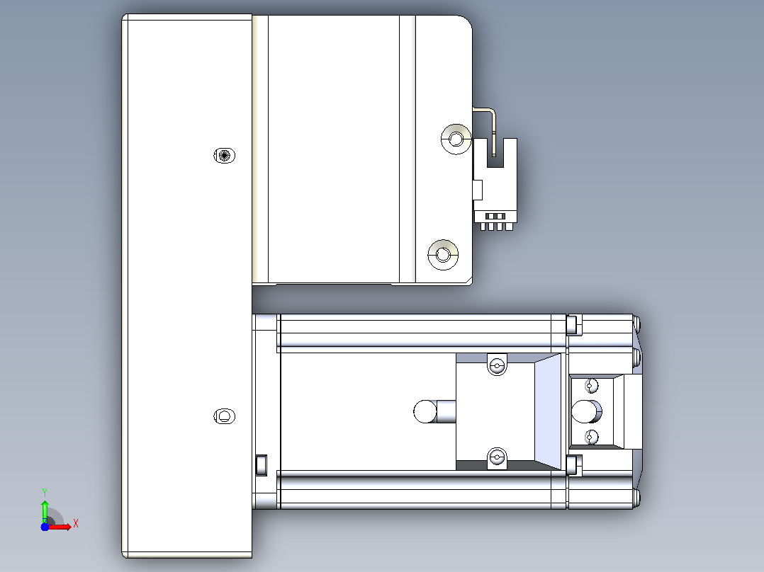 皮带直线轴半封闭可选导轨TPA-HNB-85S-90-L1350-LP-C-P20-N3前视图