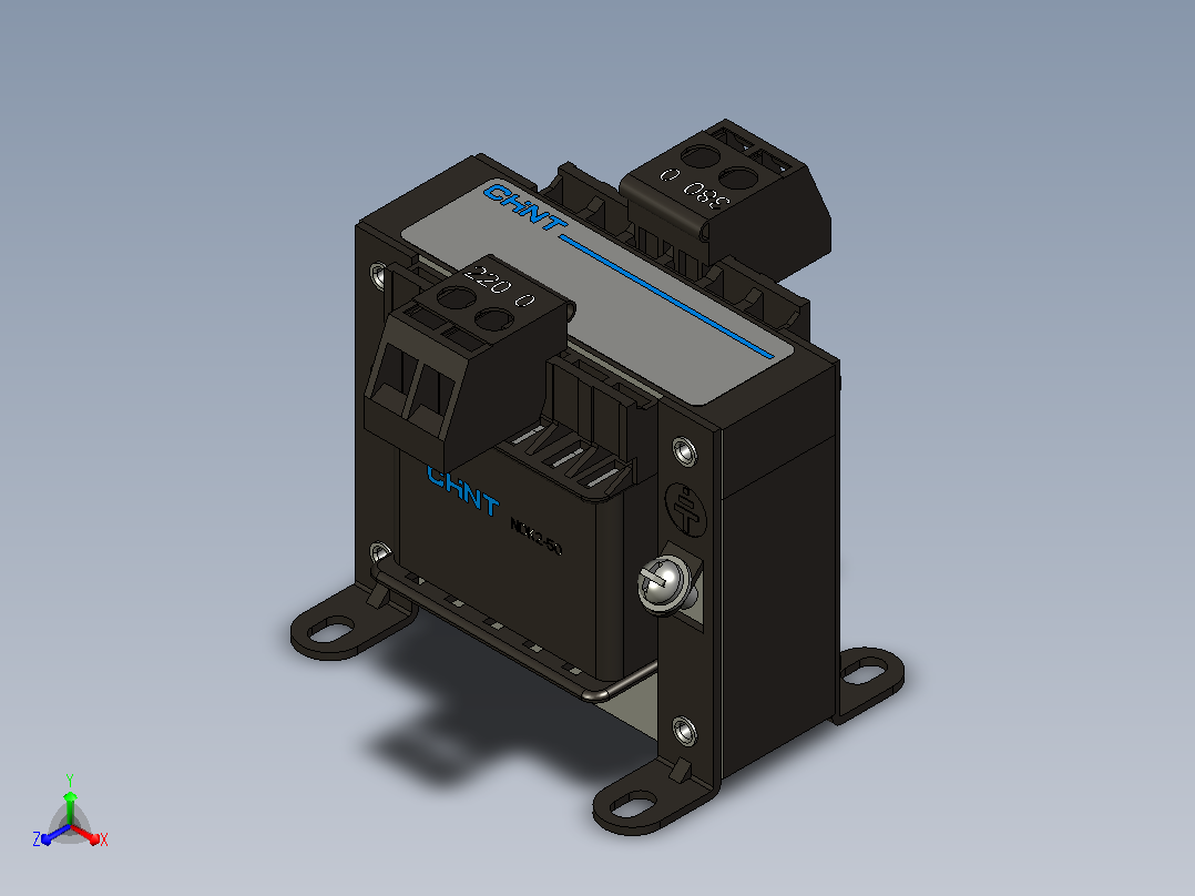 NDK2-25 380V-220V控制变压器三维模型202407主视图