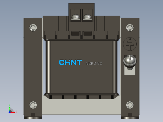NDK2-25 380V-220V控制变压器三维模型202407前视缩略图