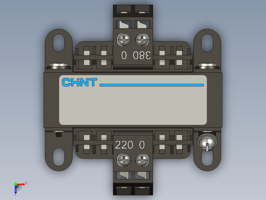 NDK2-25 380V-220V控制变压器三维模型202407俯视缩略图