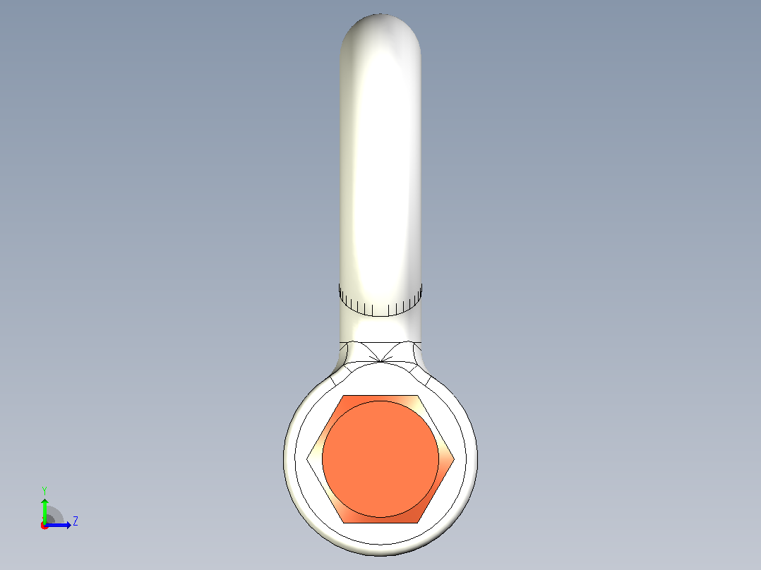 U 形夹模型设计左视图