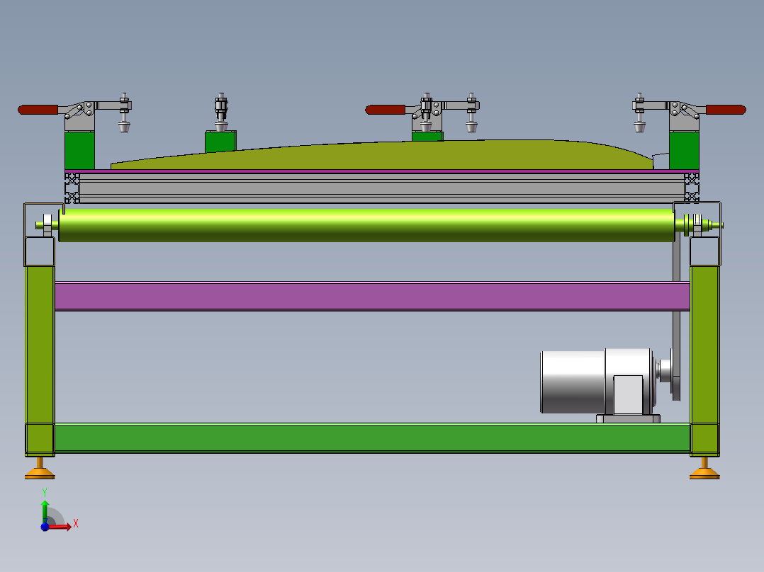 车门安装夹具sw18前视图