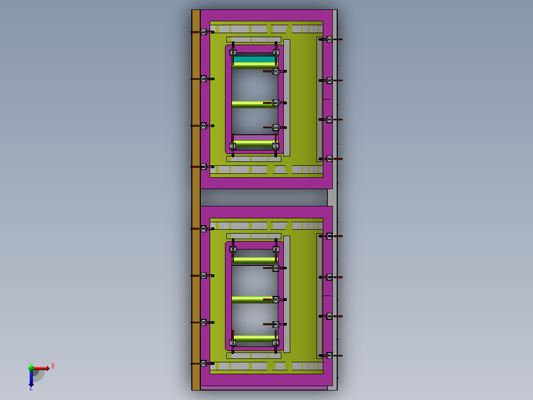 车门安装夹具sw18俯视图