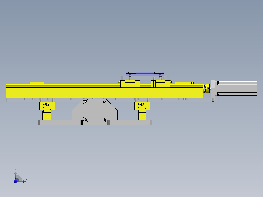 高精度X-Y滑台组件前视图