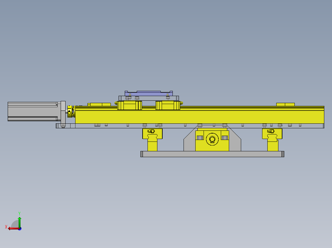 高精度X-Y滑台组件后视图