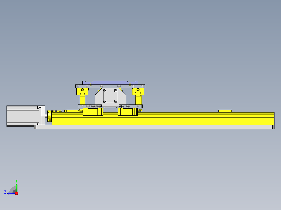 高精度X-Y滑台组件右视图