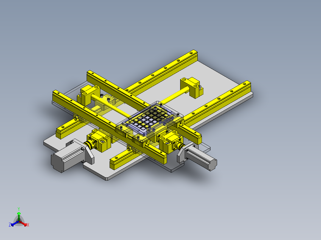 高精度X-Y滑台组件正等轴测图