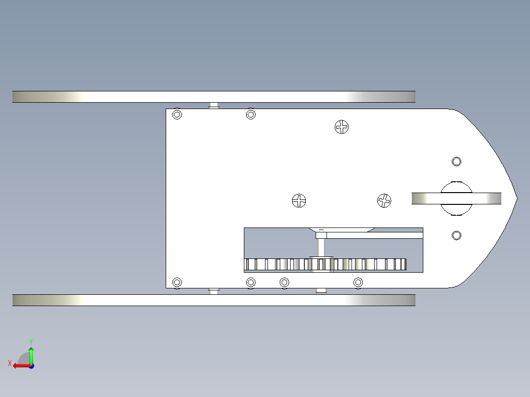 齿轮传动能走S型与8字型的无碳小车后视图