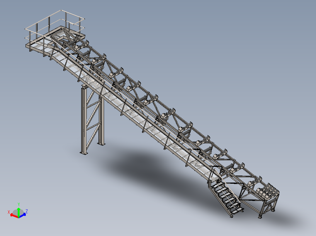 CINTA输送带输送机结构3D图纸 Solidworks设计