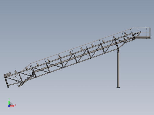 CINTA输送带输送机结构3D图纸 Solidworks设计前视缩略图