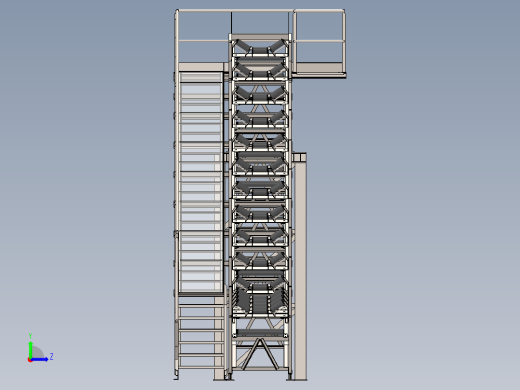 CINTA输送带输送机结构3D图纸 Solidworks设计左视缩略图