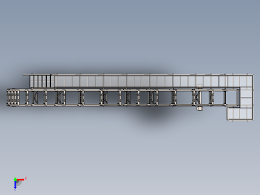 CINTA输送带输送机结构3D图纸 Solidworks设计俯视缩略图