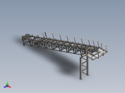 CINTA输送带输送机结构3D图纸 Solidworks设计正等轴测缩略图