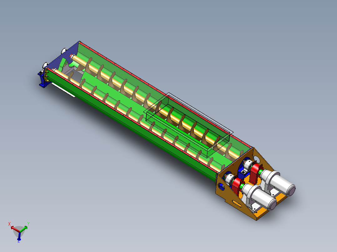 B2_双螺旋输送机creo4