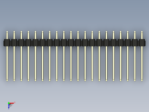 彩色公头100mil（2.54mm）系列-DS1021_black_2x20p_100mil_Type5_rev1.0俯视缩略图
