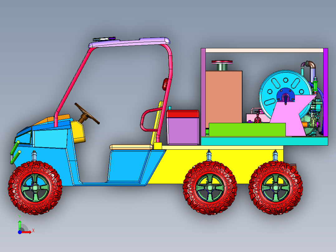 全地形高机动越野救援消防车前视图