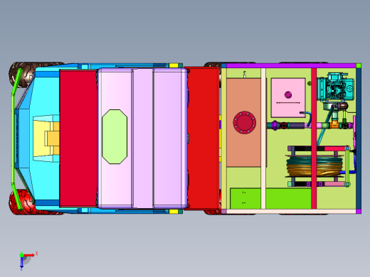 全地形高机动越野救援消防车俯视缩略图