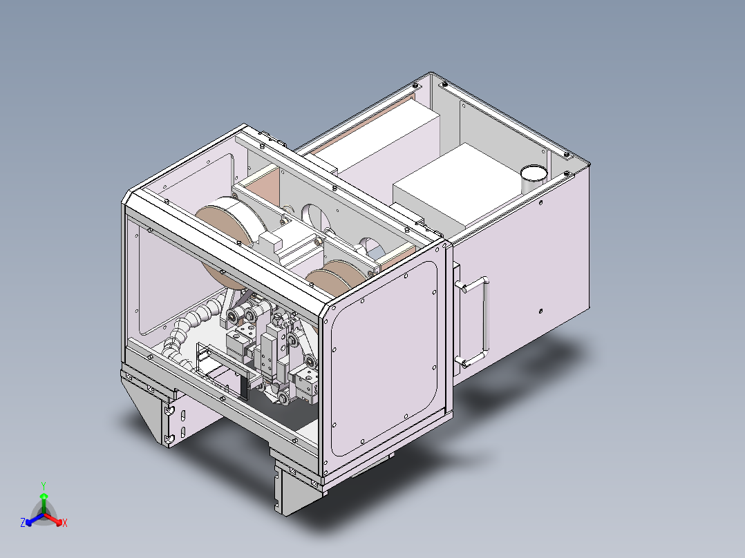 屏幕擦拭机构正等轴测图