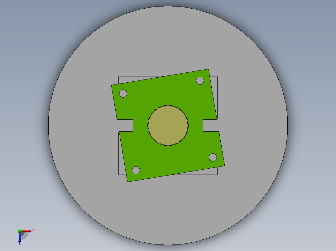 搓齿旋转机构俯视图