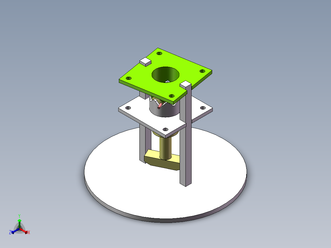 搓齿旋转机构正等轴测图