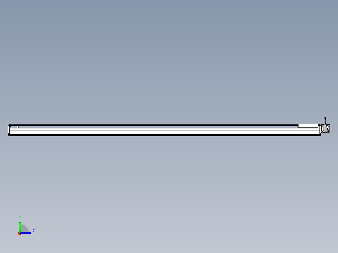 东锦同步带传动-直线滑台模组DH210B-L150-S2950-BL-P750W-C3左视图