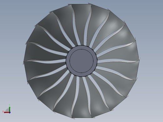 涡轮 叶片 涡扇 (44)后视缩略图