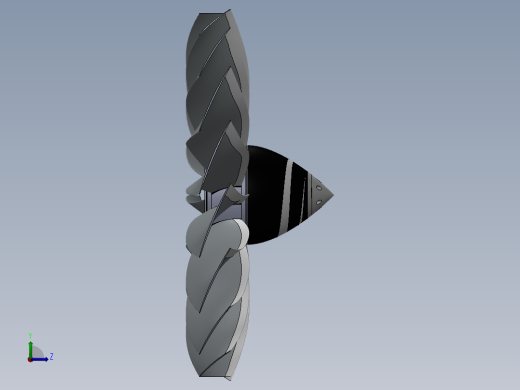 涡轮 叶片 涡扇 (44)左视缩略图