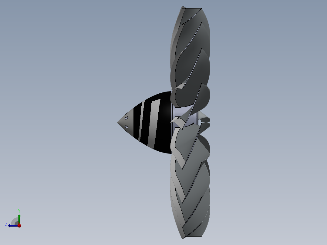 涡轮 叶片 涡扇 (44)右视图